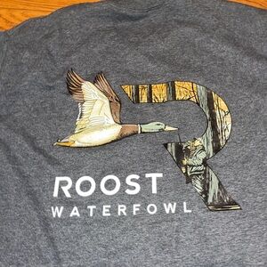 Roost waterfowl grey tshirt, medium